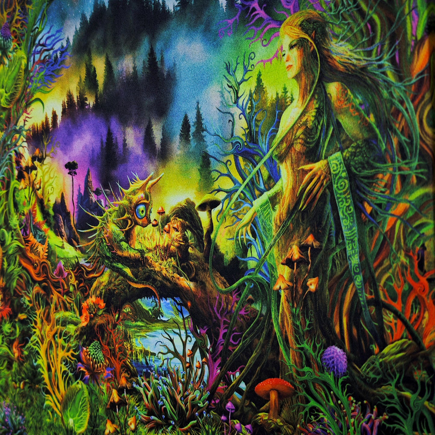 Elven Forest UV-Active Wrapped Canvas