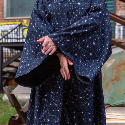 Blacklight Kimono Neuron Geometry, Rave Dress, Festival Tunic, Trippy Wear (Unisex)