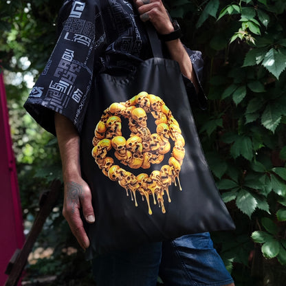 Smile Blacklight UV active shopper bag