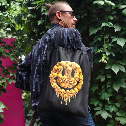 Smile Blacklight UV active shopper bag