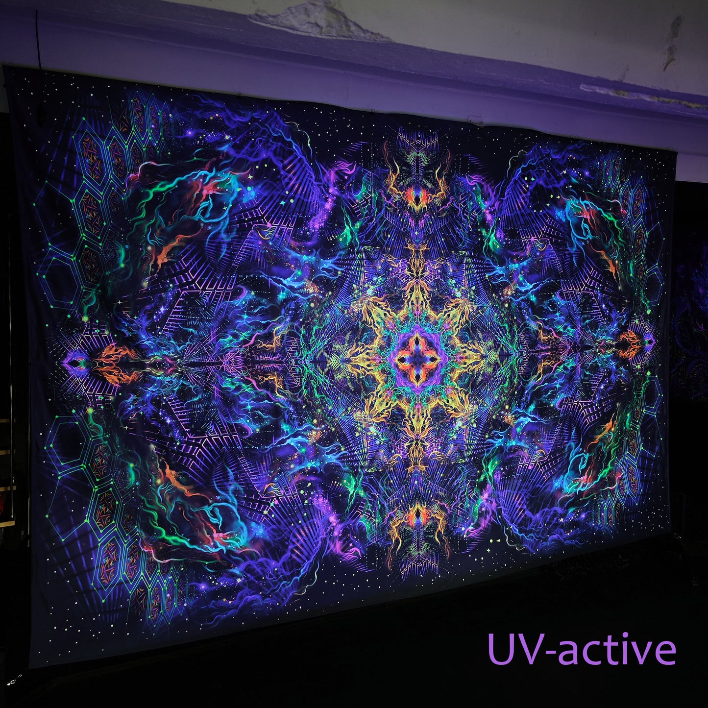 Yantra of the Universe Psy Backdrop UV-Active Blacklight