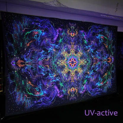 Yantra of the Universe Psy Backdrop UV-Active Blacklight