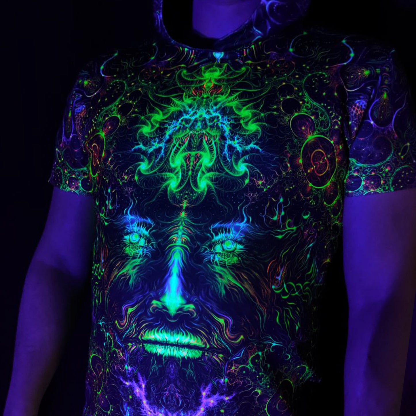 Consciousness of the Universe T-shirt Blacklight UV active - Artrama