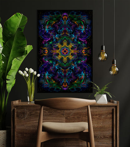 Yantra of the Universe Psy Backdrop UV-Active Blacklight - Artrama