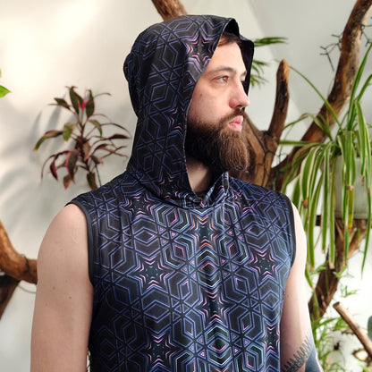 Sacred Geometry - Set Consisting of a Panama Hat and Sleeveless T-shirt UV Reactive (Copy)