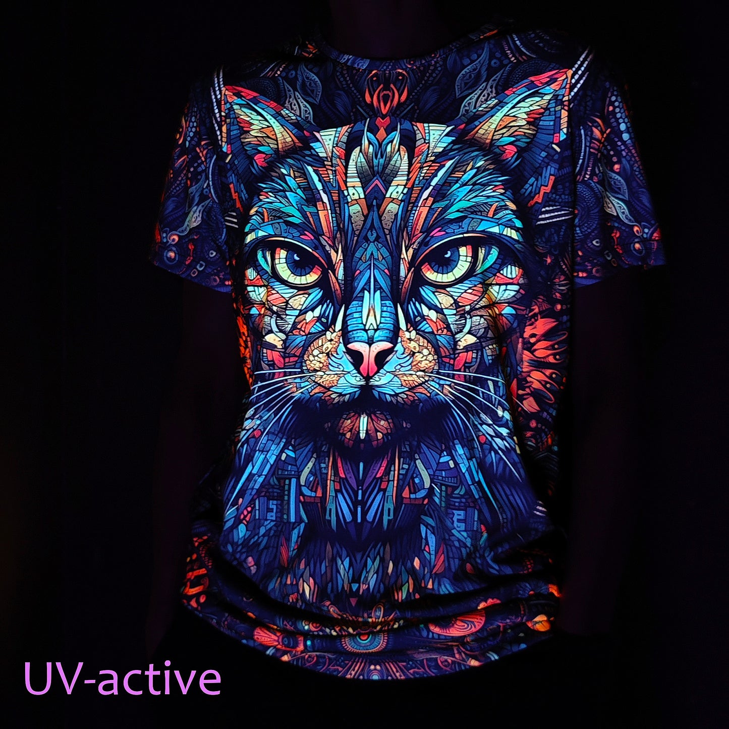 Astro Cat Blacklight UV active T-shirt