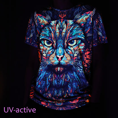 Astro Cat Blacklight UV active T-shirt