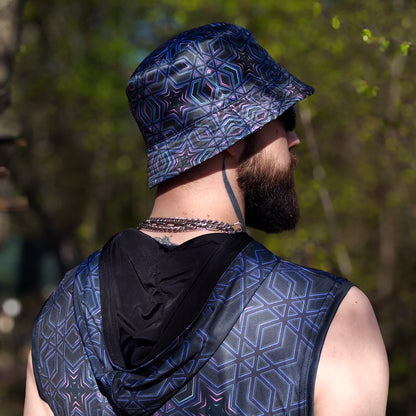 Sacred Geometry - Set Consisting of a Panama Hat and Sleeveless T-shirt UV Reactive (Copy)