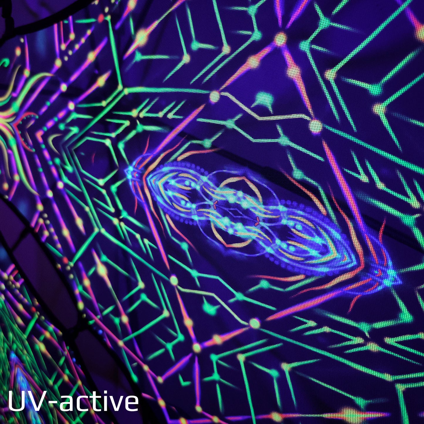 Natural Geometry Canopy UV Active Blacklight Decor
