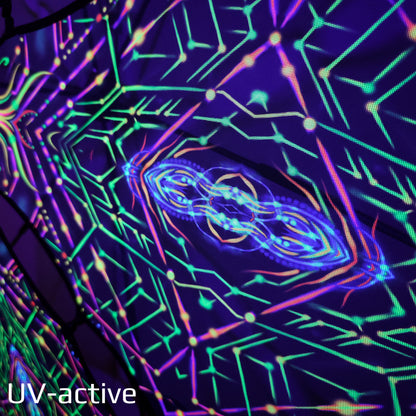 Natural Geometry Canopy UV Active Blacklight Decor