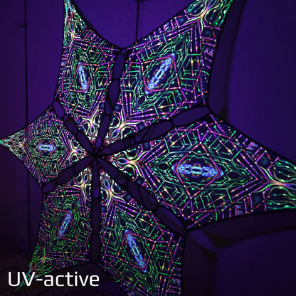 Natural Geometry Canopy UV Active Blacklight Decor