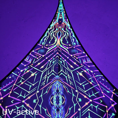 Natural Geometry Canopy UV Active Blacklight Decor