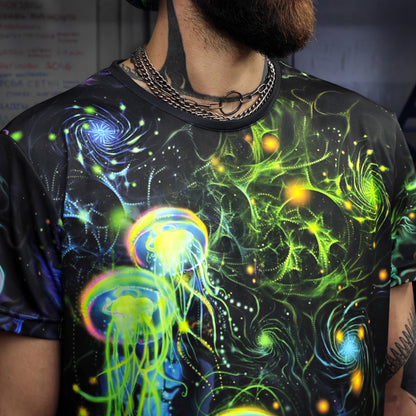 Jellyfish Blacklight UV active T-shirt