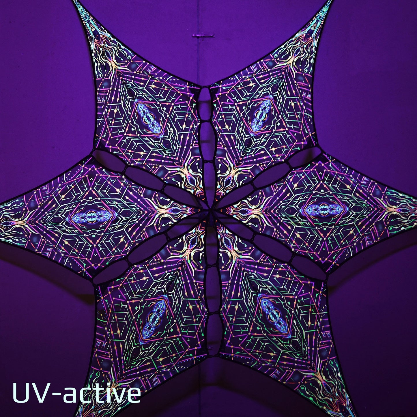 Natural Geometry Canopy UV Active Blacklight Decor