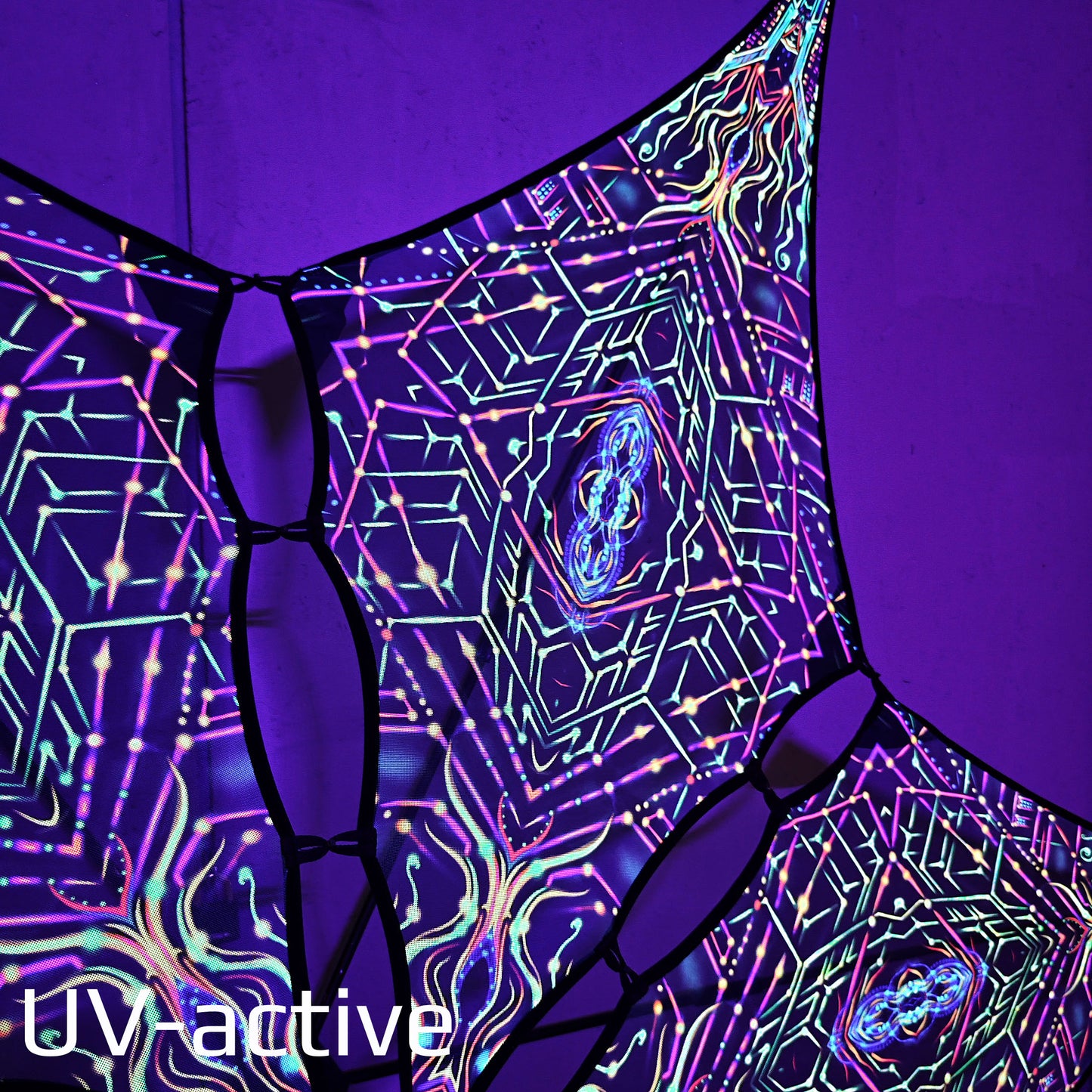 Natural Geometry Canopy UV Active Blacklight Decor