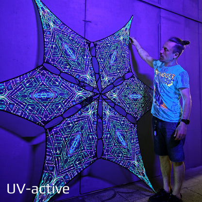 Natural Geometry Canopy UV Active Blacklight Decor