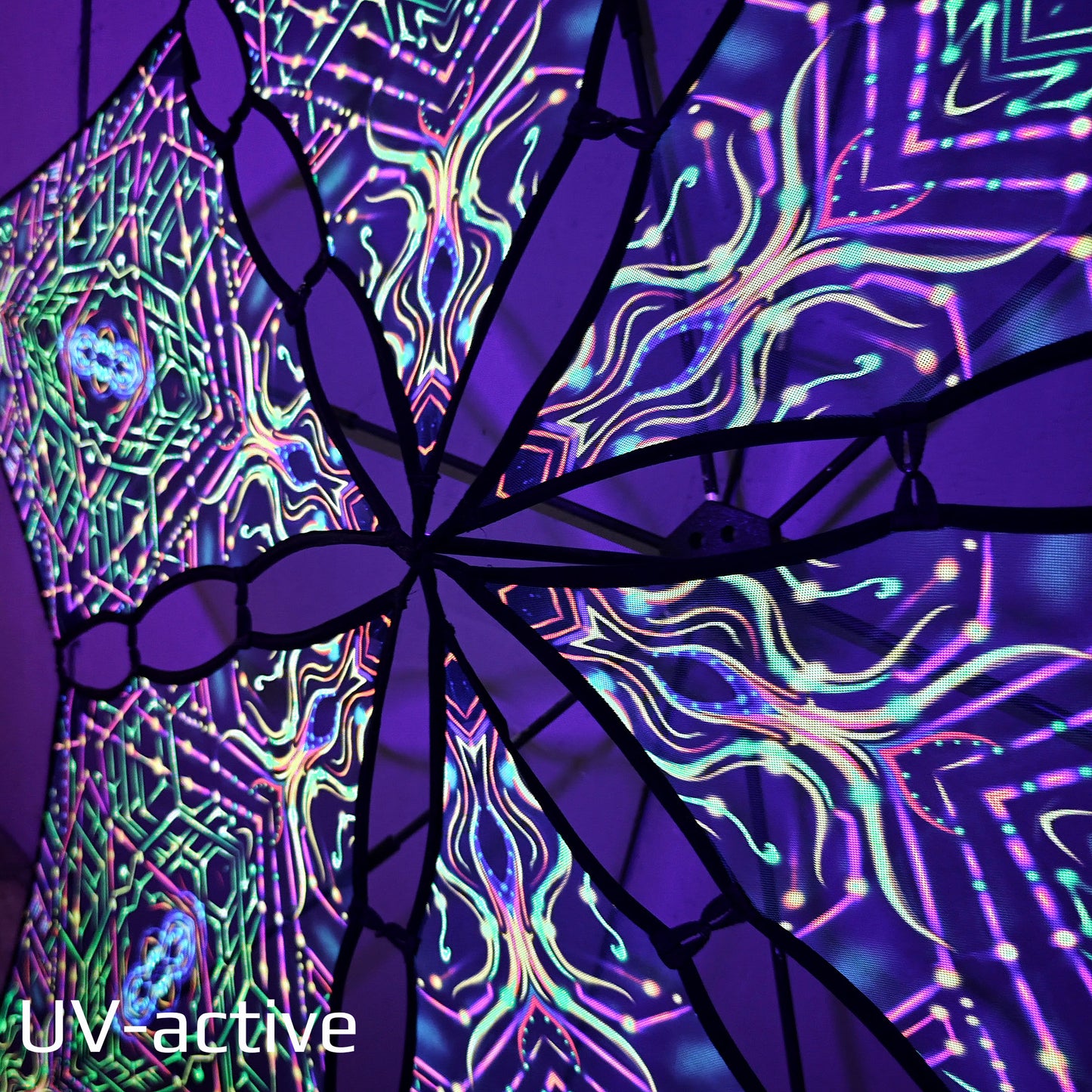 Natural Geometry Canopy UV Active Blacklight Decor
