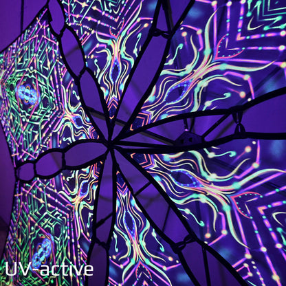 Natural Geometry Canopy UV Active Blacklight Decor