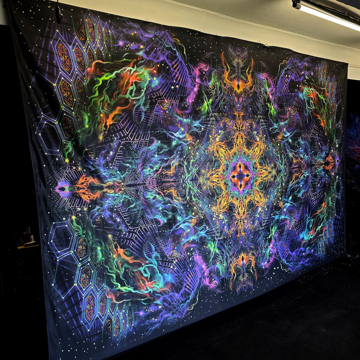 Yantra of the Universe Psy Backdrop UV-Active Blacklight