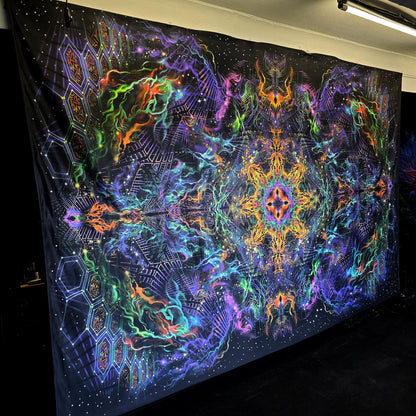 Yantra of the Universe Psy Backdrop UV-Active Blacklight