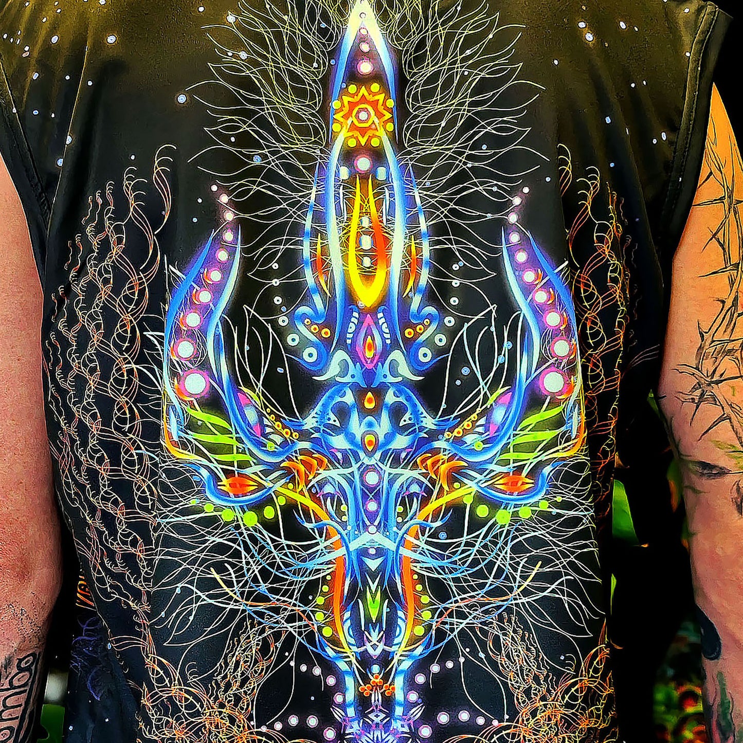 Adept Sleeveless T-Shirt Blacklight UV active