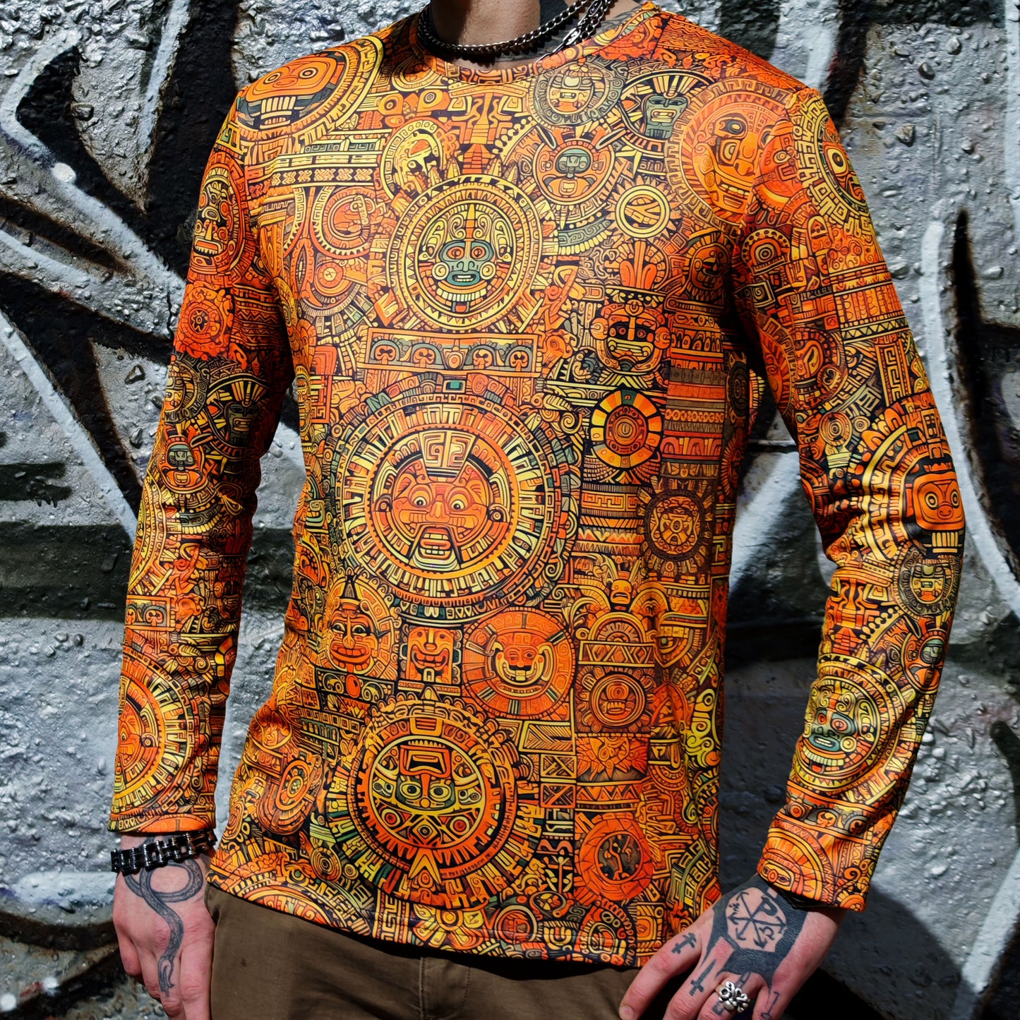 Maya Pattern Long sleeve Blacklight UV-active