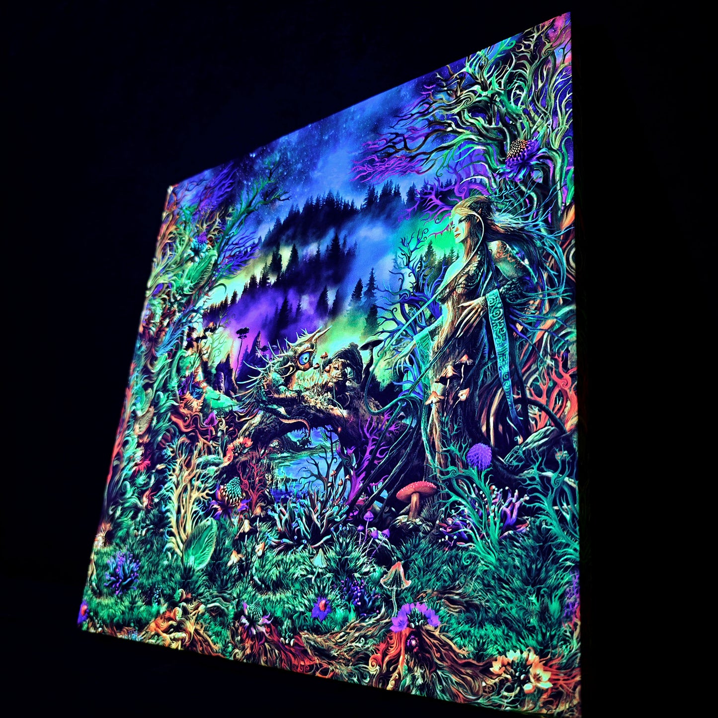 Elven Forest UV-Active Wrapped Canvas