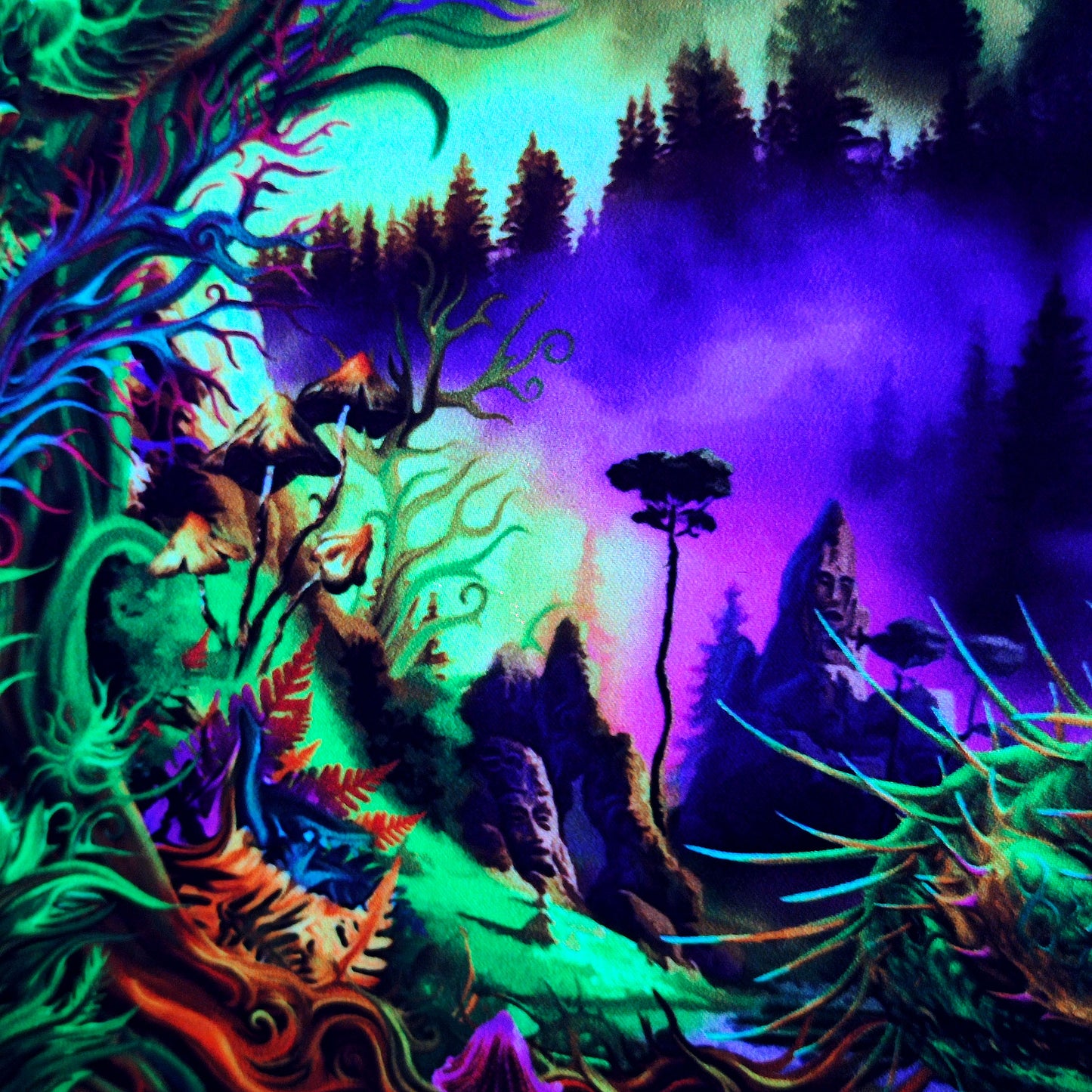 Elven Forest UV-Active Wrapped Canvas