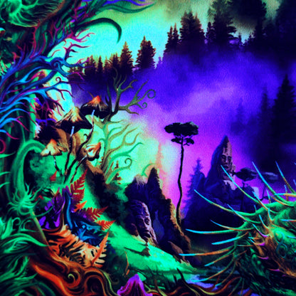 Elven Forest UV-Active Wrapped Canvas