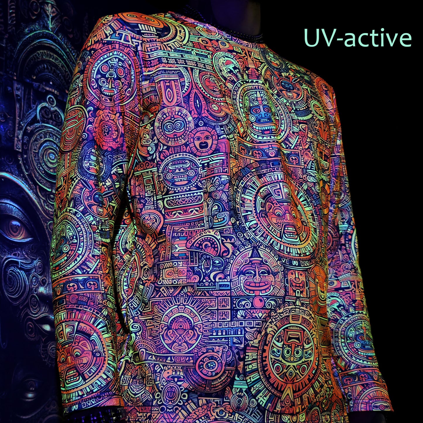 Maya Pattern Long sleeve Blacklight UV-active