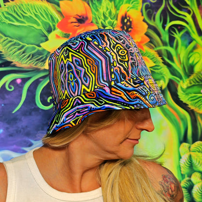 Maya Shambala Panama, Blacklight UV active bucket hat