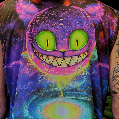 Alice in Wonderland Sleeveless T-Shirt Blacklight UV active