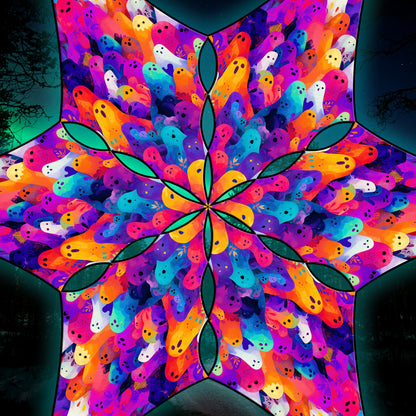 Acid Ghosts Canopy UV Active Blacklight Decor