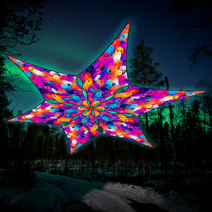 Acid Ghosts Canopy UV Active Blacklight Decor