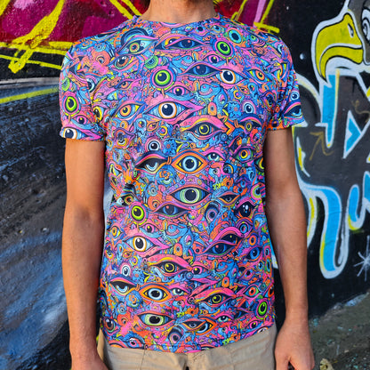 All eyes on me Blacklight UV active T-shirt