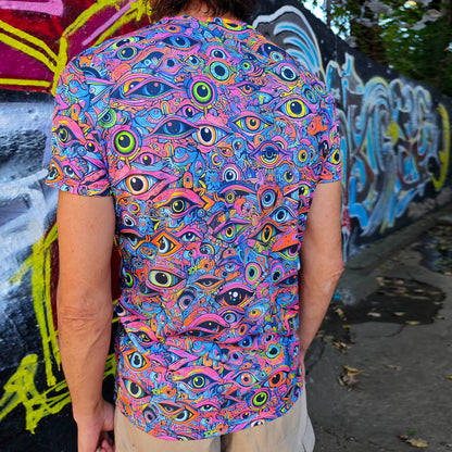 All eyes on me Blacklight UV active T-shirt