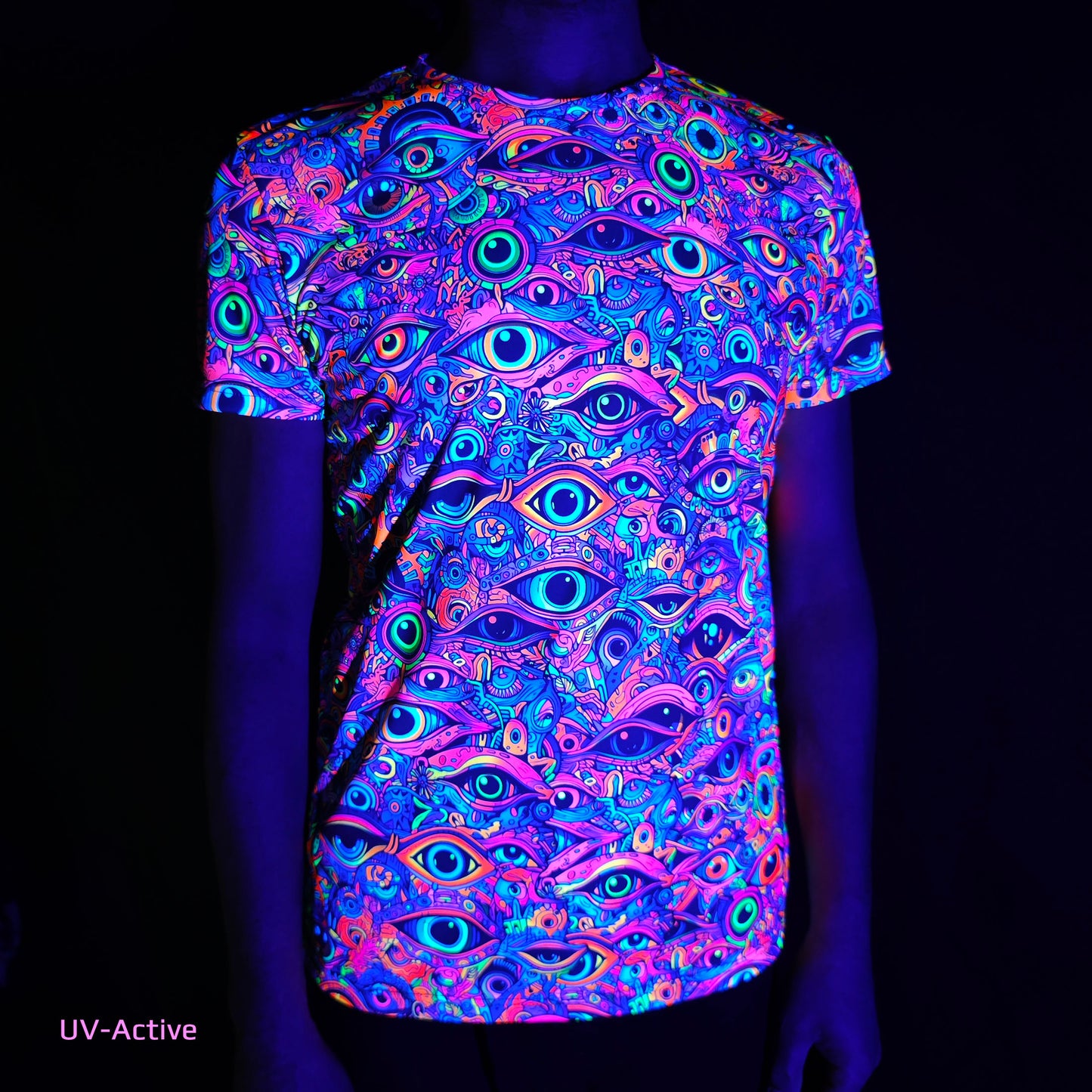 All eyes on me Blacklight UV active T-shirt