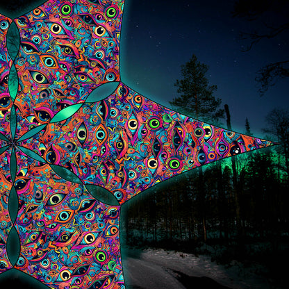 All eyes on me Canopy UV Active Blacklight Decor