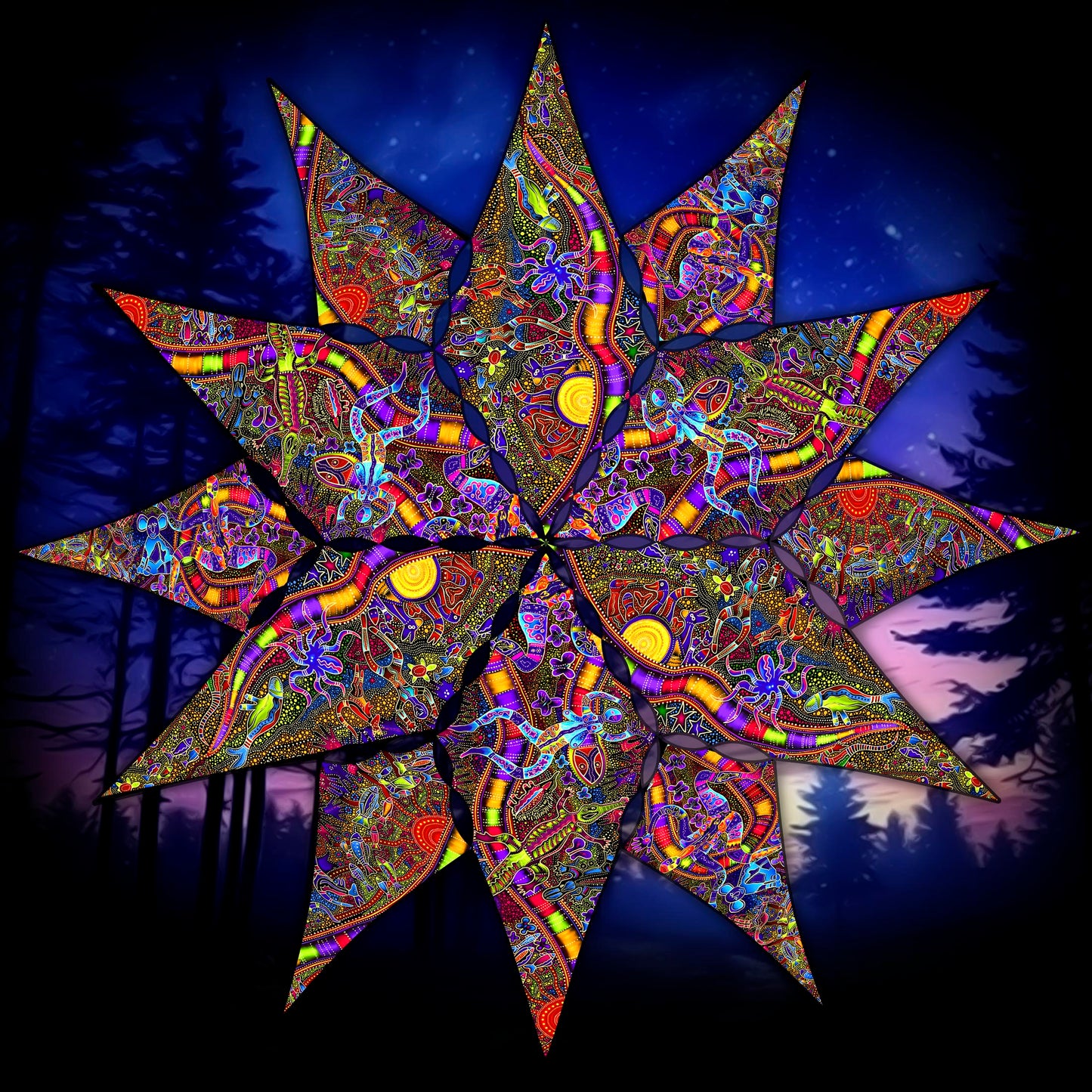 Tribal Australia Canopy UV-Active Blacklight