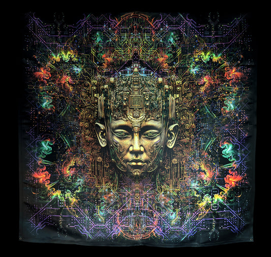 Buddha Hallucination UV active Blacklight Backdrop - Artrama