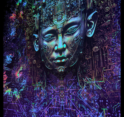 Buddha Hallucination UV active Blacklight Backdrop - Artrama