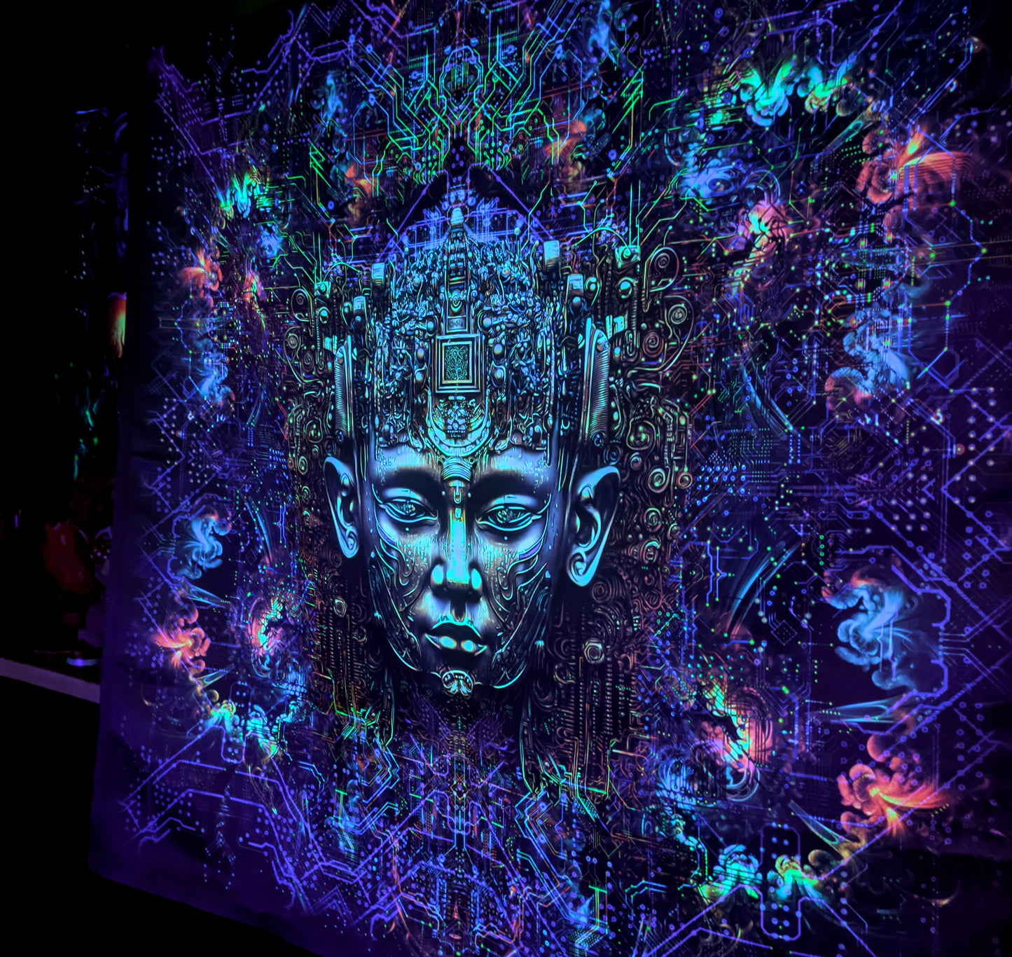 Buddha Hallucination UV active Blacklight Backdrop - Artrama