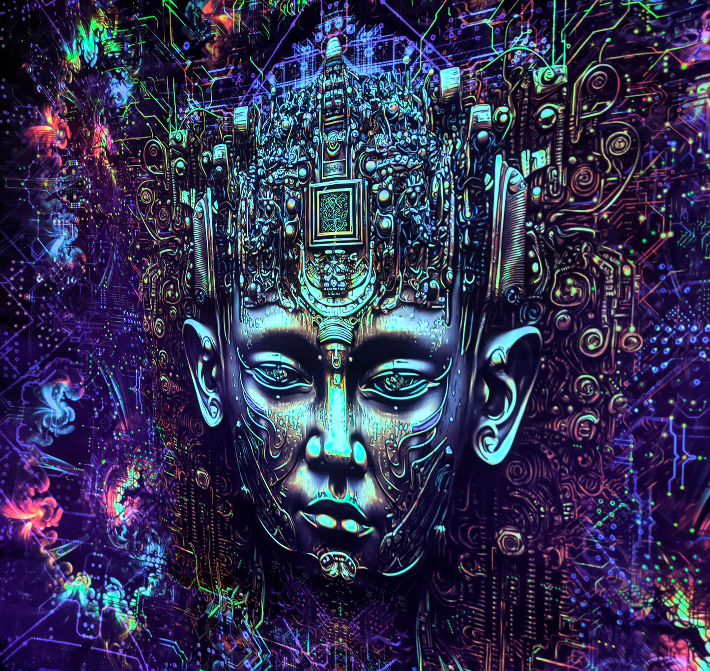 Buddha Hallucination UV active Blacklight Backdrop - Artrama