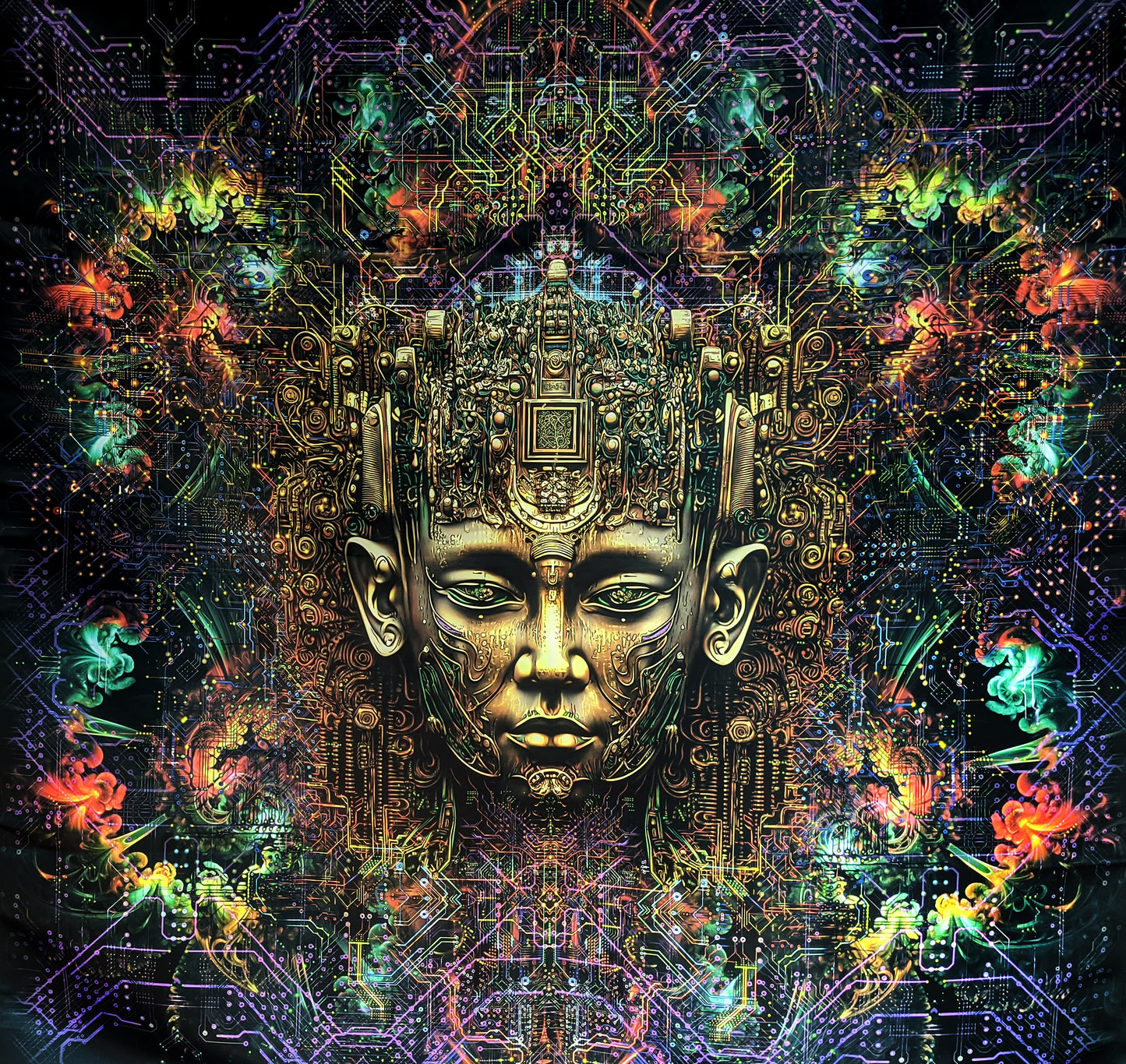 Buddha Hallucination UV active Blacklight Backdrop - Artrama
