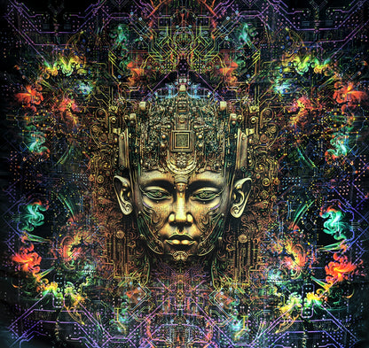 Buddha Hallucination UV active Blacklight Backdrop - Artrama