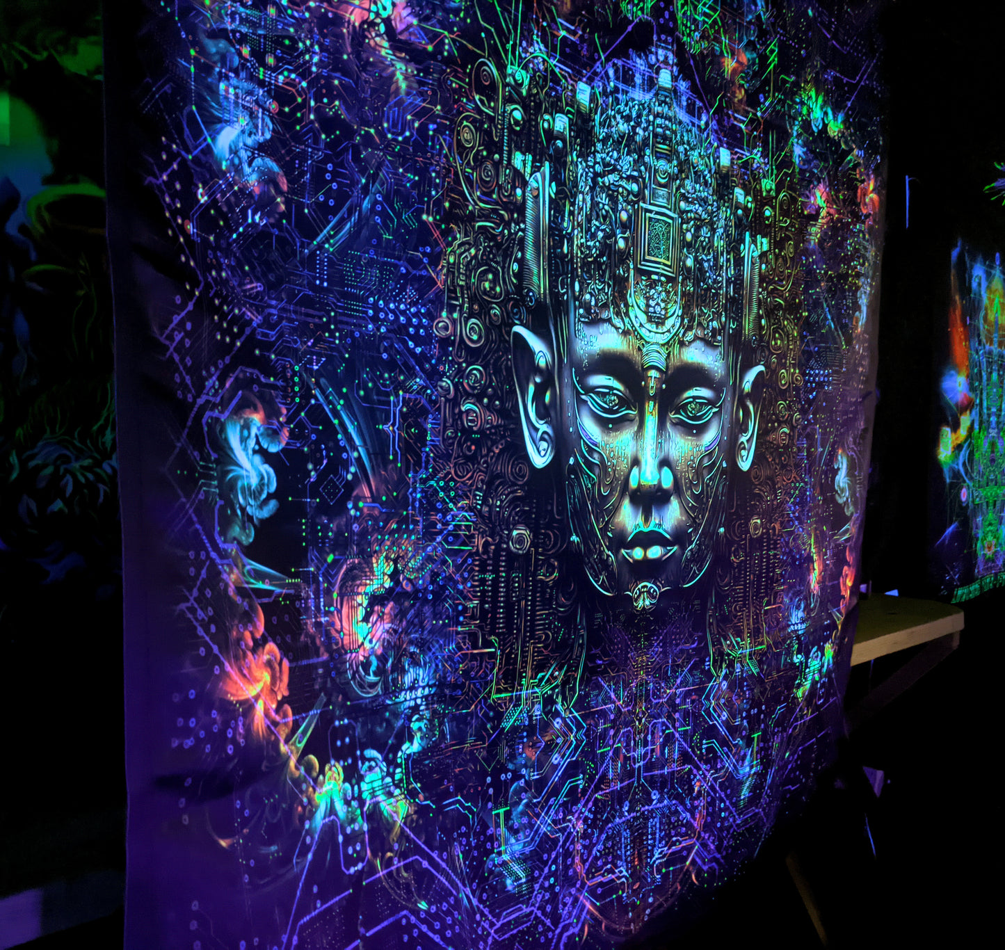 Buddha Hallucination UV active Blacklight Backdrop - Artrama