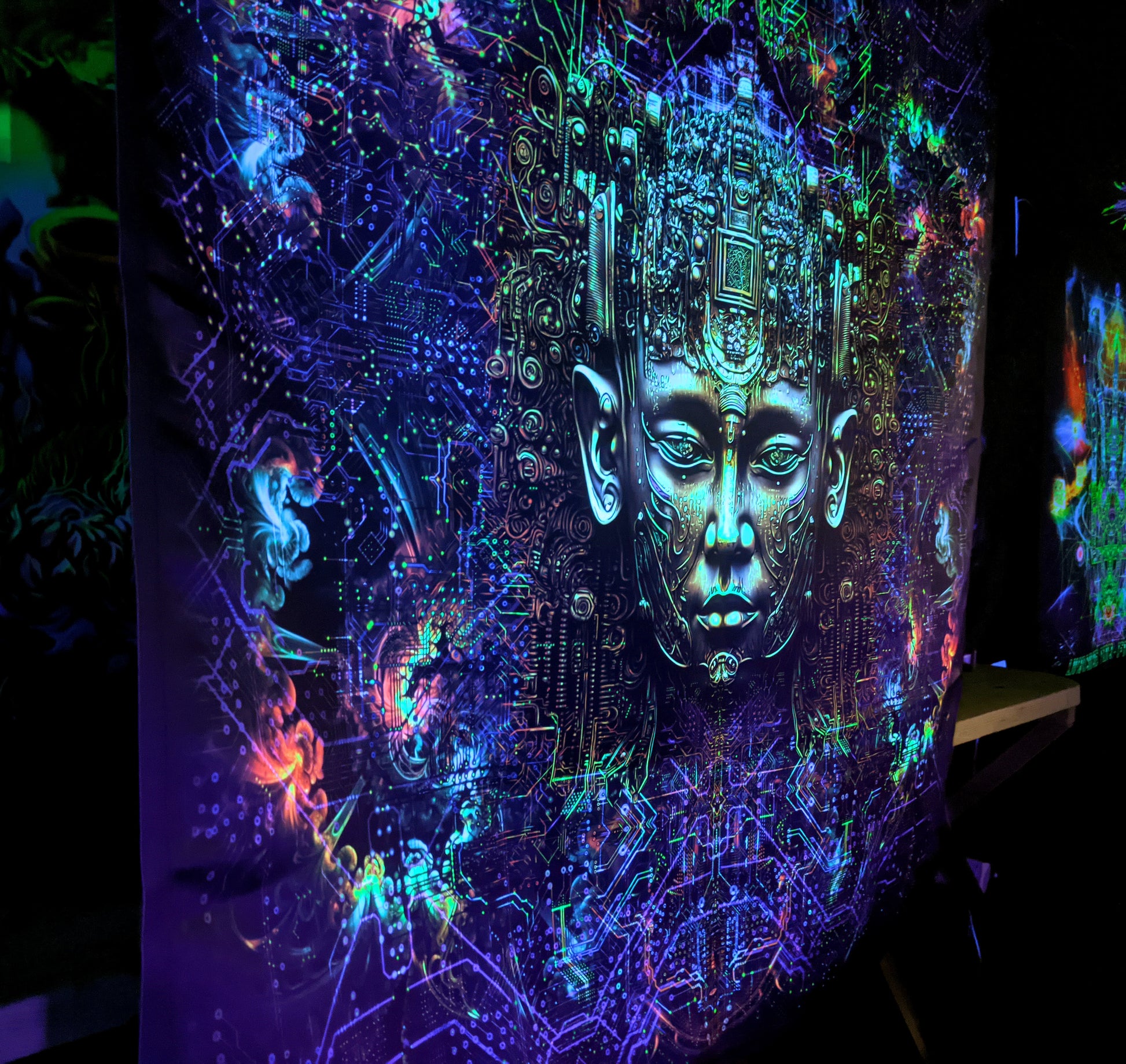 Buddha Hallucination UV active Blacklight Backdrop - Artrama