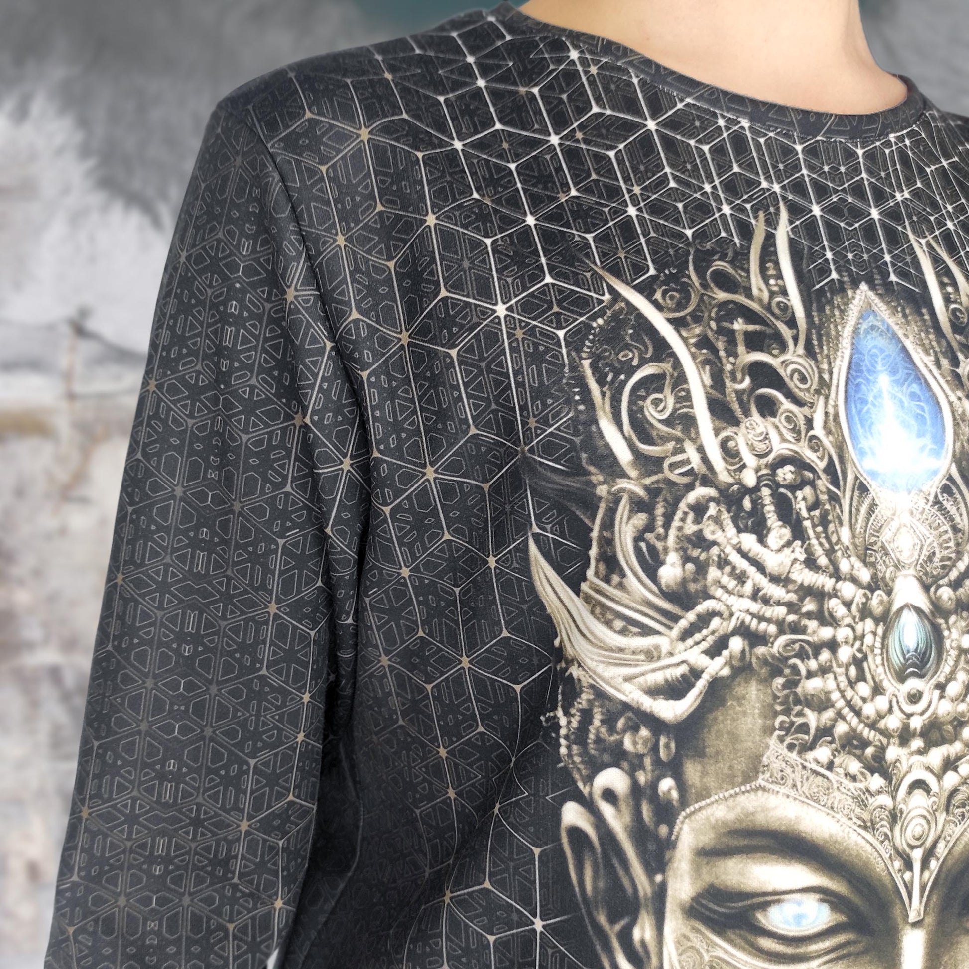 Concentration Buddha State Long sleeve UV-active Blacklight - Artrama