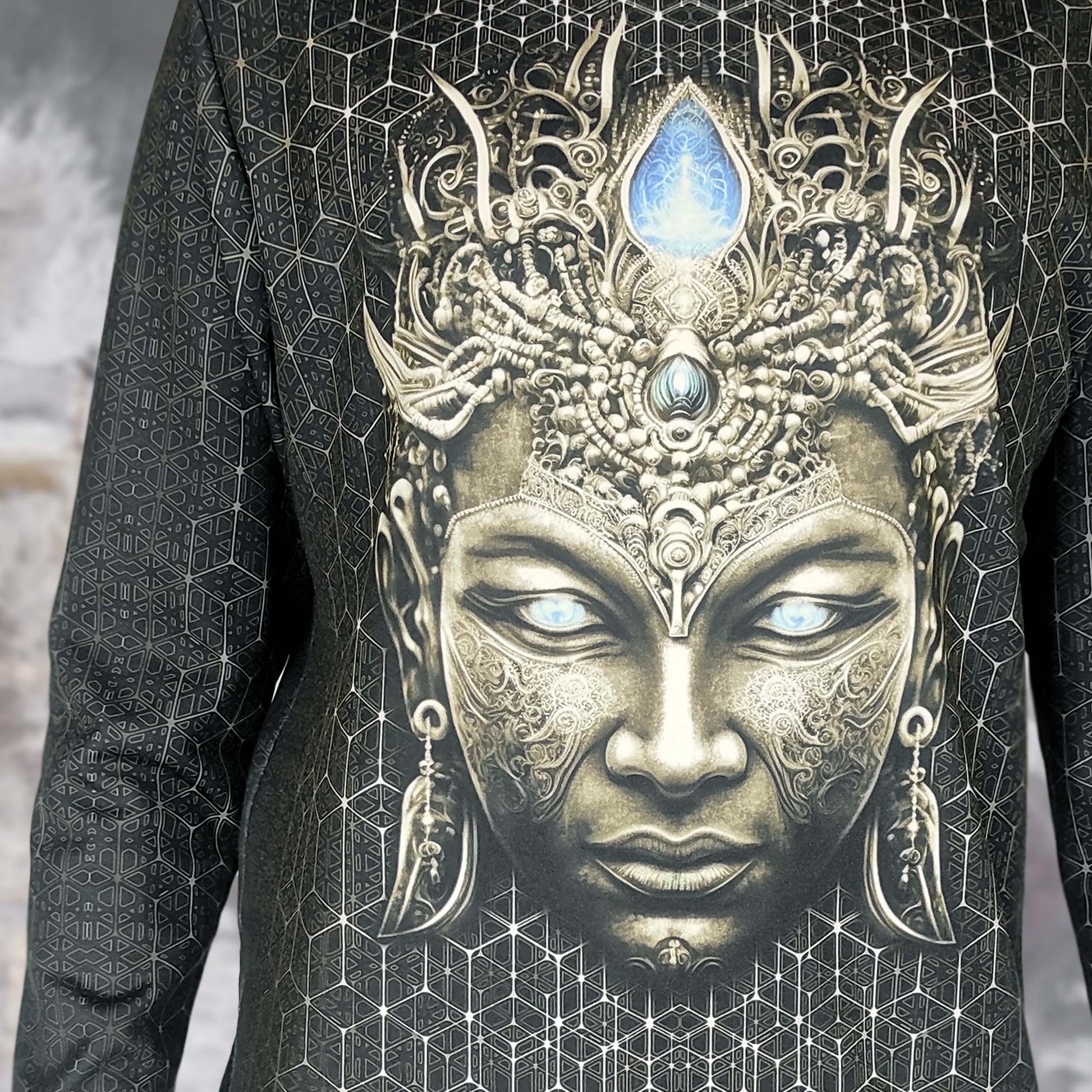 Concentration Buddha State Long sleeve UV-active Blacklight - Artrama