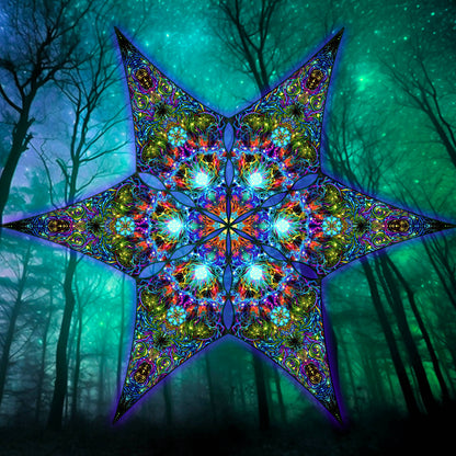 Lotus Canopy UV Active Blacklight Decor